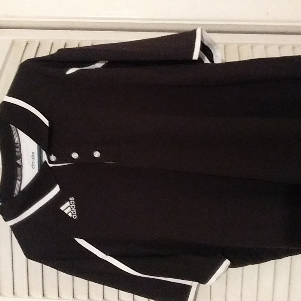 Black and White Adidas Climate Polo XXL
